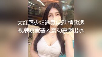 大红唇少妇道具自慰 情趣透视装跳蛋塞入震动高潮出水